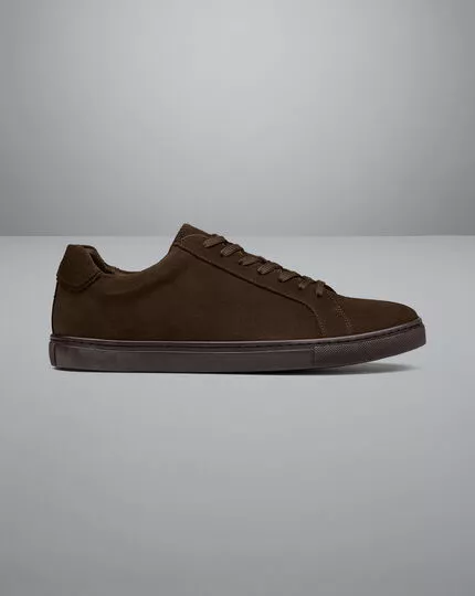 CHARLES TYRWHITT Suede Sneakers - Chocolate Brown 3 CHARLES TYRWHITT Suede Sneakers - Chocolate Brown