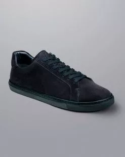 CHARLES TYRWHITT Suede Sneakers - Navy -Charles Tyrwhitt Shop SHW0247NAV FRONT