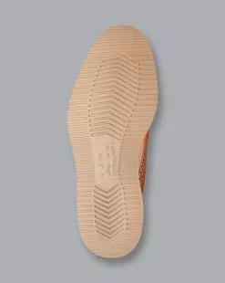 CHARLES TYRWHITT Leather Brogue Boots - Dark Tan 11 CHARLES TYRWHITT Leather Brogue Boots - Dark Tan -Charles Tyrwhitt Shop SHW0248DTN BOTTOM