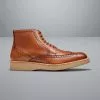 CHARLES TYRWHITT Leather Brogue Boots - Dark Tan 1 CHARLES TYRWHITT Leather Brogue Boots - Dark Tan -Charles Tyrwhitt Shop SHW0248DTN SIDE