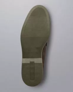 CHARLES TYRWHITT Nubuck Slip-On Loafer - Chocolate Brown -Charles Tyrwhitt Shop SHW0252CHC BOTTOM