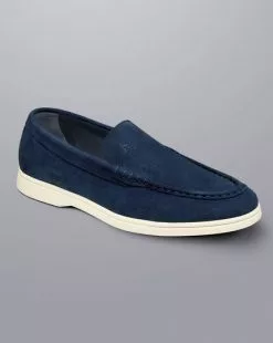CHARLES TYRWHITT Suede Slip-On Loafer - French B -Charles Tyrwhitt Shop SHW0252FRE FRONT