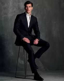 CHARLES TYRWHITT Natural Stretch Twill Suit - Navy -Charles Tyrwhitt Shop SUB0506NAV l