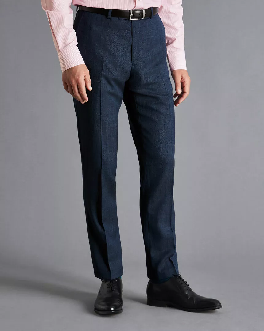 CHARLES TYRWHITT Textured Business Suit Pants - Denim B 3 CHARLES TYRWHITT Textured Business Suit Pants - Denim B