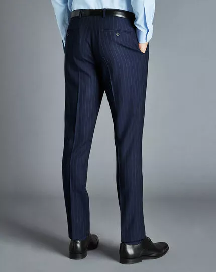 CHARLES TYRWHITT Stripe Suit Pants - French B 4 CHARLES TYRWHITT Stripe Suit Pants - French B - Image 2