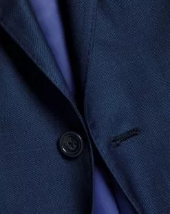 CHARLES TYRWHITT Natural Stretch Twill Suit - Royal B 10 CHARLES TYRWHITT Natural Stretch Twill Suit - Royal B -Charles Tyrwhitt Shop SUB0548RYL FABRIC DETAIL