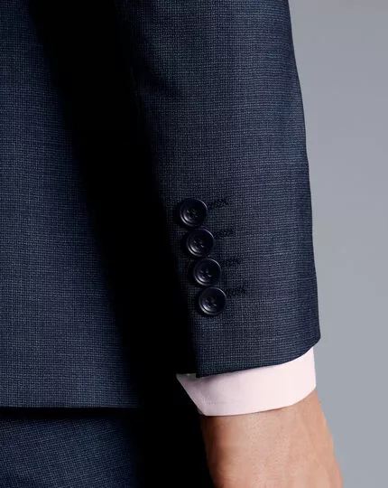CHARLES TYRWHITT Textured Suit - Denim B 6 CHARLES TYRWHITT Textured Suit - Denim B - Image 4