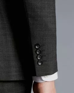 CHARLES TYRWHITT Textured Suit - Grey -Charles Tyrwhitt Shop SUB0554GRY MODEL DETAIL