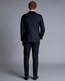 CHARLES TYRWHITT Stripe Suit - Ink B -Charles Tyrwhitt Shop SUB0560NKB JACKET BACK