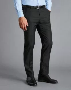 CHARLES TYRWHITT Natural Stretch Twill Suit - Ch 12 CHARLES TYRWHITT Natural Stretch Twill Suit - Ch -Charles Tyrwhitt Shop SUB60CHA TROUSER FRONT