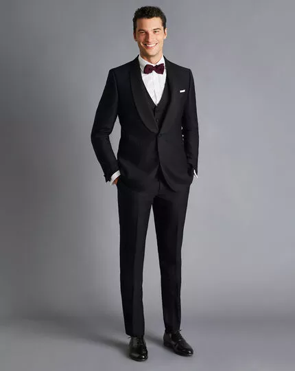 CHARLES TYRWHITT Tuxedo Pants - Dark Navy 5 CHARLES TYRWHITT Tuxedo Pants - Dark Navy - Image 3