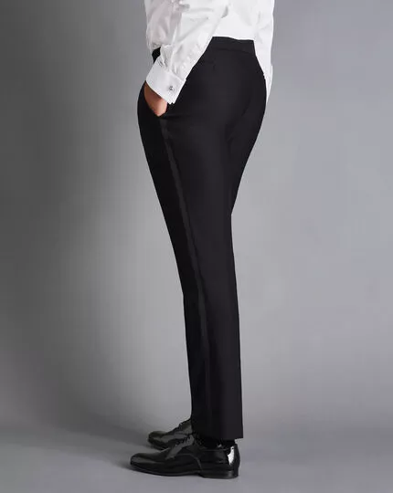 CHARLES TYRWHITT Tuxedo Pants - Dark Navy 4 CHARLES TYRWHITT Tuxedo Pants - Dark Navy - Image 2
