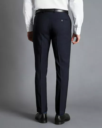 CHARLES TYRWHITT Melange Pinstripe Suit Pants - Dark Navy 4 CHARLES TYRWHITT Melange Pinstripe Suit Pants - Dark Navy - Image 2