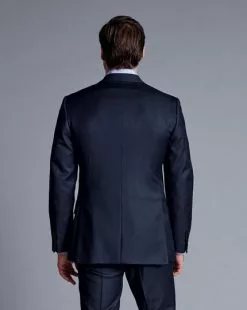 CHARLES TYRWHITT Italian Luxury Texture Suit - Ink B 10 CHARLES TYRWHITT Italian Luxury Texture Suit - Ink B -Charles Tyrwhitt Shop SUL0363NKB JACKET BACK