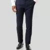CHARLES TYRWHITT Stripe Birdseye Travel Suit Pants - Navy -Charles Tyrwhitt Shop SUT0227NAV FRONT