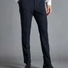 CHARLES TYRWHITT Ultimate Performance Suit Pants - Dark Navy -Charles Tyrwhitt Shop SUT0245DNY TROUSER FRONT