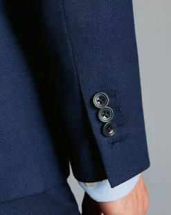 CHARLES TYRWHITT Birdseye Ultimate Performance Suit - Indigo B -Charles Tyrwhitt Shop SUT0247IDG MODEL DETAIL