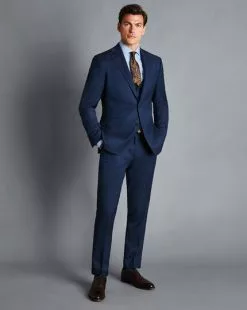 CHARLES TYRWHITT Birdseye Ultimate Performance Suit - Indigo B