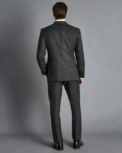 CHARLES TYRWHITT Ultimate Performance End-on-End Suit - Charcoal Grey 12 CHARLES TYRWHITT Ultimate Performance End-on-End Suit - Charcoal Grey -Charles Tyrwhitt Shop SUT0253CHA MODEL BACK