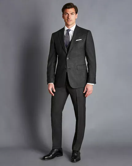 CHARLES TYRWHITT Ultimate Performance End-on-End Suit - Charcoal Grey 3 CHARLES TYRWHITT Ultimate Performance End-on-End Suit - Charcoal Grey