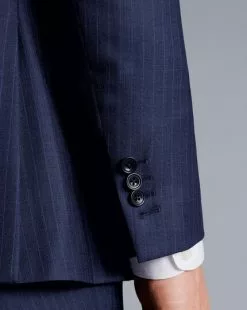 CHARLES TYRWHITT Ultimate Performance Stripe Suit - French B -Charles Tyrwhitt Shop SUT0269FRE MODEL DETAIL