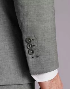 CHARLES TYRWHITT Sharkskin Suit - Light Grey -Charles Tyrwhitt Shop SUT0274LGY MODEL DETAIL