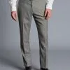 CHARLES TYRWHITT Sharkskin Suit Pants - Light Grey -Charles Tyrwhitt Shop SUT0275LGY TROUSER FRONT 1