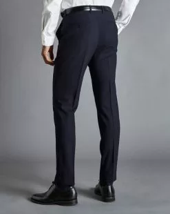 CHARLES TYRWHITT Ultimate Performance Suit - Dark Navy -Charles Tyrwhitt Shop SUT44DNY TROUSER BACK