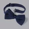 CHARLES TYRWHITT Silk Knitted Bow Tie - Navy