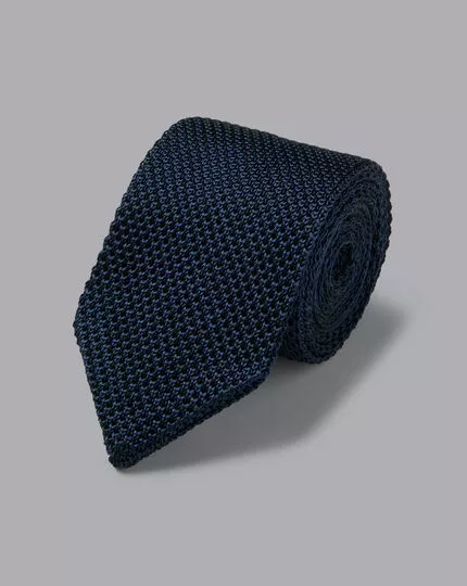 CHARLES TYRWHITT Slim Silk Knitted Tie - Royal B 3 CHARLES TYRWHITT Slim Silk Knitted Tie - Royal B