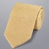 CHARLES TYRWHITT Silk Knitted Slim Tie - Tan -Charles Tyrwhitt Shop TIC0943TAN ROLLED