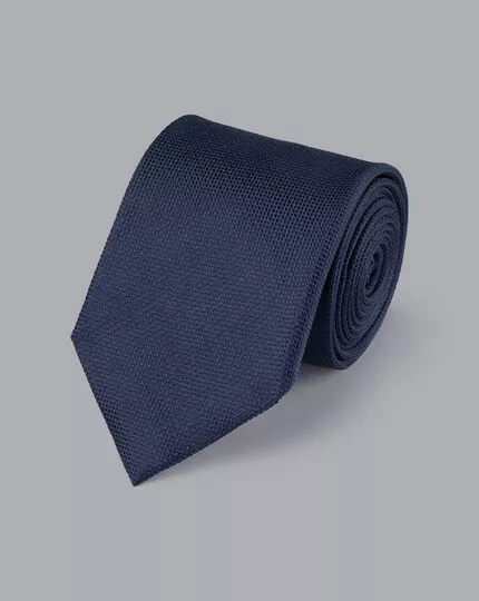 CHARLES TYRWHITT Stain Resistant Silk Tie - Navy 3 CHARLES TYRWHITT Stain Resistant Silk Tie - Navy