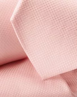 CHARLES TYRWHITT Stain Resistant Silk Tie - Pink -Charles Tyrwhitt Shop TIC2020PNK DETAIL