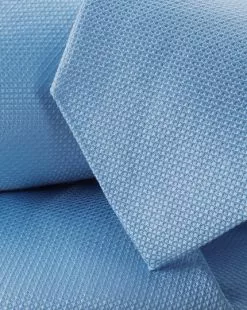 CHARLES TYRWHITT Stain Resistant Silk Tie - Sky B -Charles Tyrwhitt Shop TIC2020SKY DETAIL