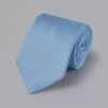 CHARLES TYRWHITT Stain Resistant Silk Tie - Sky B 1 CHARLES TYRWHITT Stain Resistant Silk Tie - Sky B -Charles Tyrwhitt Shop TIC2020SKY ROLLED