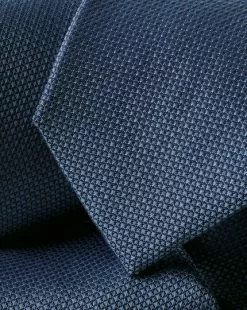 CHARLES TYRWHITT Stain Resistant Silk Slim Tie - Steel B -Charles Tyrwhitt Shop TIC2029STL FABRIC DETAIL