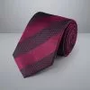 CHARLES TYRWHITT Block Stripe Silk Tie - Cherry Pink 2 CHARLES TYRWHITT Block Stripe Silk Tie - Cherry Pink -Charles Tyrwhitt Shop TIC2049CPK ROLLED