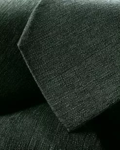 CHARLES TYRWHITT Silk Wool Blend Tie - Forest Green -Charles Tyrwhitt Shop TIC2056FRG FABRIC DETAIL