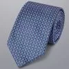 CHARLES TYRWHITT Stain Resistant Silk Tie - Ocean Blue & Orang -Charles Tyrwhitt Shop TIC2062OCE ROLLED