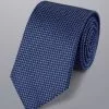 CHARLES TYRWHITT Stain Resistant Silk Tie - Royal B -Charles Tyrwhitt Shop TIC2062RYL ROLLED