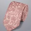 CHARLES TYRWHITT Paisley Silk Tie - Light Pink 1 CHARLES TYRWHITT Paisley Silk Tie - Light Pink -Charles Tyrwhitt Shop TIC2066LPK ROLLED