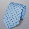CHARLES TYRWHITT A Little Bird Told Me Motif Silk Tie - Cornflower B 1 CHARLES TYRWHITT A Little Bird Told Me Motif Silk Tie - Cornflower B -Charles Tyrwhitt Shop TIC2067CFW ROLLED