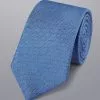 CHARLES TYRWHITT Silk Linen Tie - Ocean B