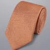 CHARLES TYRWHITT Silk Linen Tie - Orang