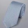 CHARLES TYRWHITT Mini Print Silk Slim Tie - Light B 2 CHARLES TYRWHITT Mini Print Silk Slim Tie - Light B -Charles Tyrwhitt Shop TIC2070LBU ROLLED