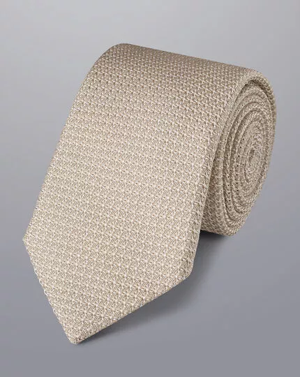 CHARLES TYRWHITT Italian Grenadine Silk Tie - Ston 3 CHARLES TYRWHITT Italian Grenadine Silk Tie - Ston