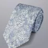 CHARLES TYRWHITT Made With Liberty Fabric Linear Print Tie - Royal B -Charles Tyrwhitt Shop TIL0647RYL ROLLED