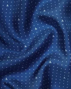 CHARLES TYRWHITT Spot Print Silk Pocket Square - Cobalt Blue & Wh -Charles Tyrwhitt Shop TIP0267COB DETAIL