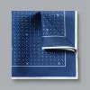 CHARLES TYRWHITT Spot Print Silk Pocket Square - Cobalt Blue & Wh