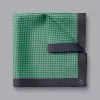 CHARLES TYRWHITT Micro Print Silk Pocket Square - Green & Navy -Charles Tyrwhitt Shop TIP0279GNV MAIN